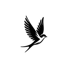silhouette of a bird in flight