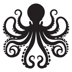 Octopus Vector Silhouette Icon