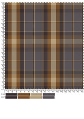 Detailed Plaid Fabric Sample with Brown Beige and Gray Tones