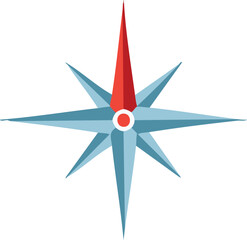 Fototapeta premium compass on white background