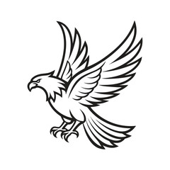 Obraz premium Eagle Line Art Vector