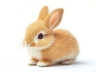 Obraz premium Cute Orange Bunny Rabbit. (1)