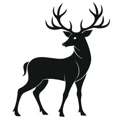 Spotted Deer Silhouette Vector
