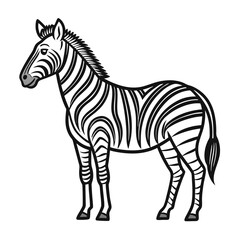 Zebra Line Art Vector