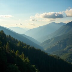 Fototapeta premium mountain landscape with clouds
