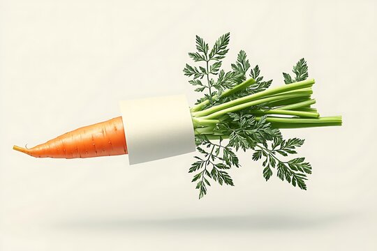 Flying Carrot with Blank Label.