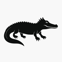 Crocodile Silhouette Vector