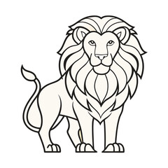 Lion Line Art Vector