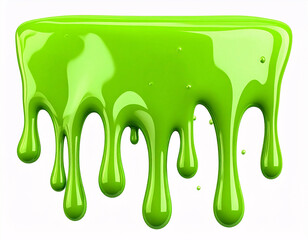 Green Goo: A captivating, vibrant depiction of thick, luscious green goo in a dynamic, dripping state, perfect for evoking fun and creative associations.