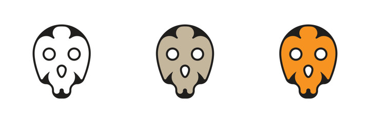 Skull design icon on white background. Skull illustration icon