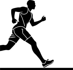 runner silhouette vector
