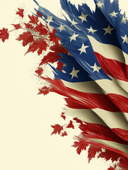 american flag and stars, maple, flying, july 4th, usa flag fly