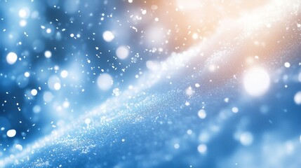 Delicate Shimmering Dust Light Effect - Minimalist Bokeh Christmas Background with Glowing Overlay