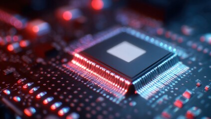 Circuit board with central chip component design