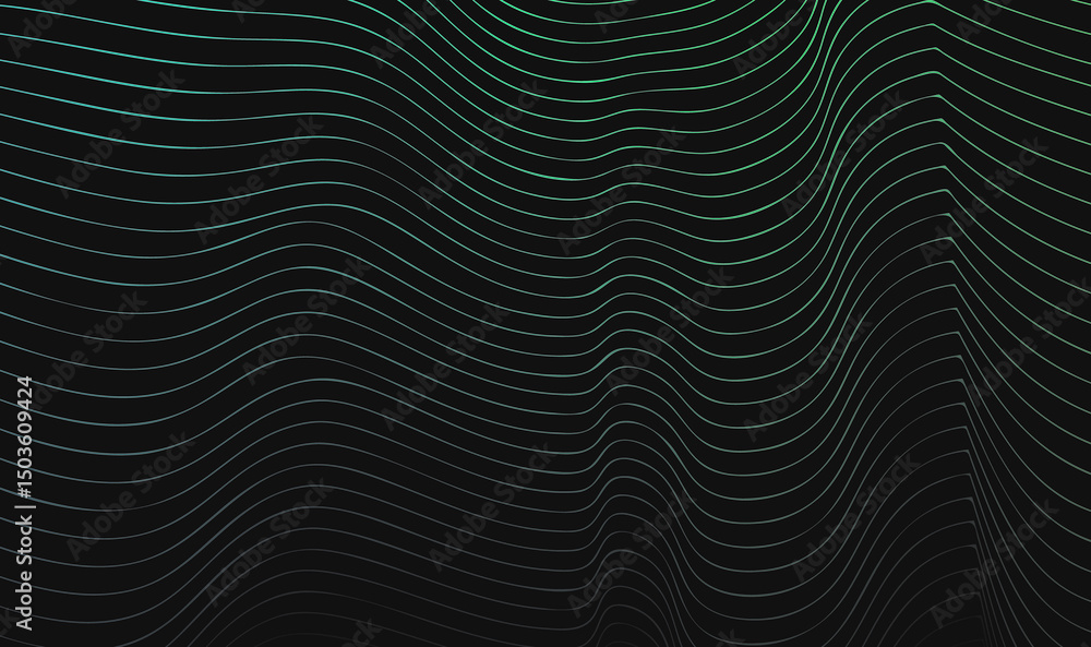 Poster abstract black background with wavy lines. the background features a sleek. wavy lines background. a