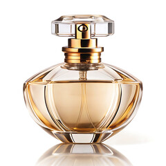 Elegant gold perfume bottle luxury fragrance