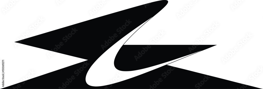 Aufkleber abstract composition of geometric shapes in black and white minimalist design