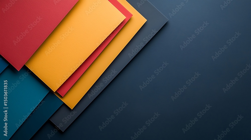 Poster geometric color blocks abstract background
