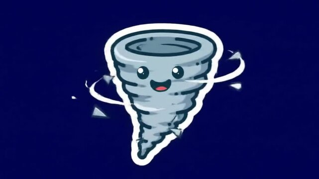 Tornado Pop-Up Weather Icon Animation