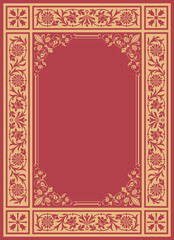 Decorative border frame book cover template