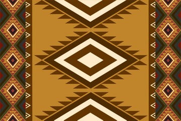 Native pattern american tribal indian ornament pattern geometric ethnic textile pattern navajo mexican fabric seamless Vector decoration fashion