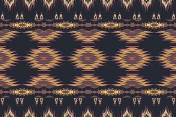 Native pattern american tribal indian ornament pattern geometric ethnic textile pattern navajo mexican fabric seamless Vector decoration fashion