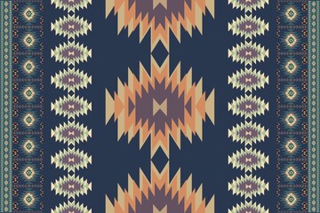 Native pattern american tribal indian ornament pattern geometric ethnic textile pattern navajo mexican fabric seamless Vector decoration fashion