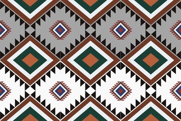 Native pattern american tribal indian ornament pattern geometric ethnic textile pattern navajo mexican fabric seamless Vector decoration fashion