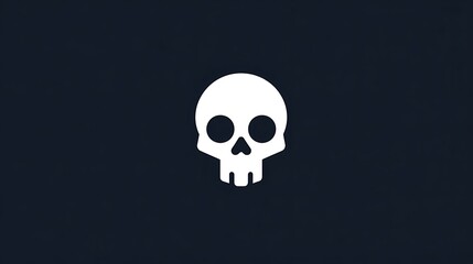 단순하고 귀여운 해골 아이콘 일러스트 디자인 AI 생성