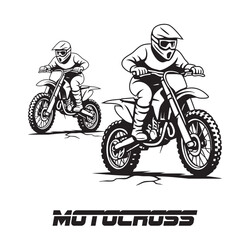 Obraz premium Vector Motocross