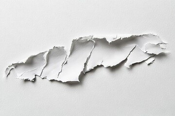 Ripped white surface texture.