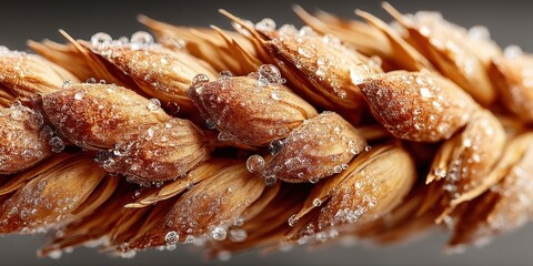 Close-up of Fresh Golden Wheat Ear for Agriculture and Food Industry
