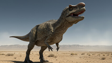 Ceratosaurus in Arid Prehistoric Lands