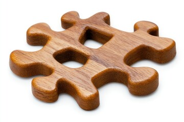 Wooden puzzle-shaped coaster.