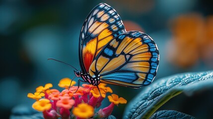 Vibrant butterfly on a flower