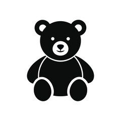a clean minimalist vector teddy bear.eps