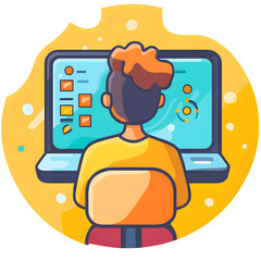 Virtual Classroom Line Icon --s 750