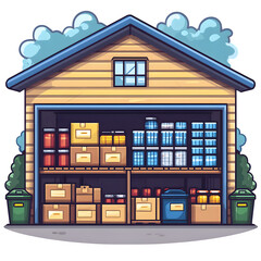 Warehouse Line Icon --s 750