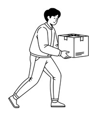 Delivery person with a parcel