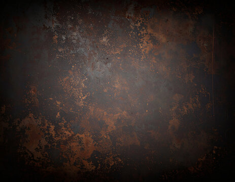 Textured Rust: A close-up shot revealing the mesmerizing patterns and textures of weathered, rusted metal, showcasing the natural beauty of decay and time. 