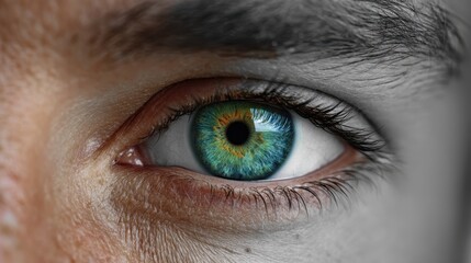Fototapeta premium Eye Close-up Highlighting Intricate Iris Design