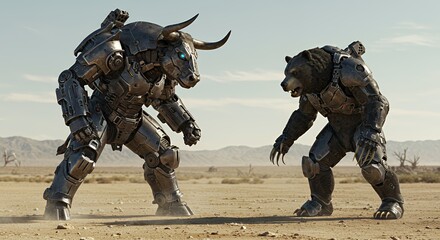 Metallic Minotaurs and Grizzly: A Desert Showdown