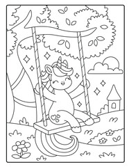 Unicorn coloring pages for kids