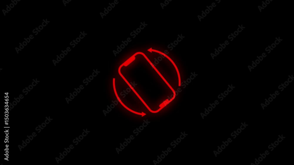 Poster turn concept. please rotate your phone to landscape 90 rotation . rotate smartphone icons isolated o