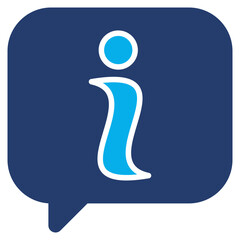 Information glyph blue color icon