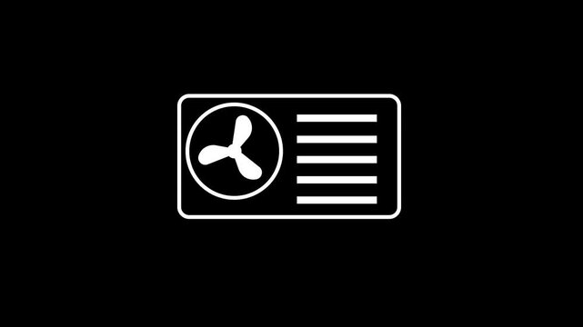 smart home devices concept. air conditioner trendy icon animation concept ,Conditioner air direction icon animation outline best object on white background