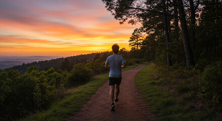 Obraz premium man running in the park