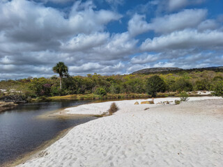 beautiful river beach landscape