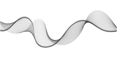 Grey Wave Swirl, frequency sound wave, twisted curve lines with blend effect. with business lines  lines on white background
