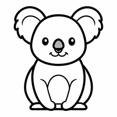 koala on white background